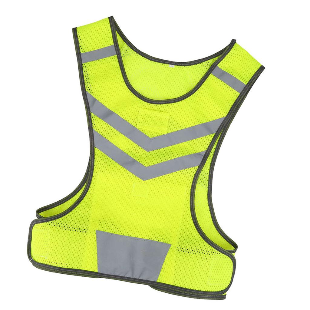 Reflective Vest, High Visibility Vest Night Warning Reflector with Front Ket for Cycling, Running, Hiking