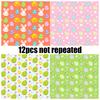12 Pieces of Color Rebirth Easter Material Paper DIY Material Paper Non-sticky Ins Hand Account Base Background Paper