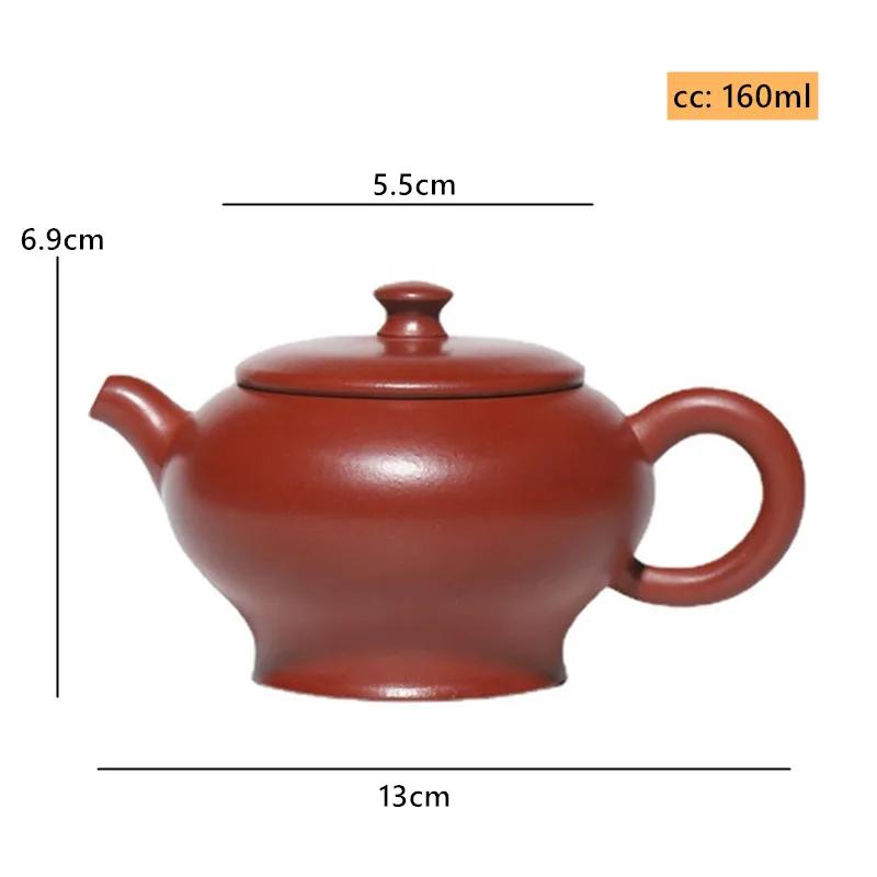 

160ml Yixing Purple Clay Tea Pot Raw Ore Dahongpao Beauty Tea Infuser Handmade Customized Filter Teapot Tradition Zisha Teaware красный