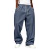Men's Corduroy Wide Leg Pants with Pockets High Waist Loose Fit Casual Trousers