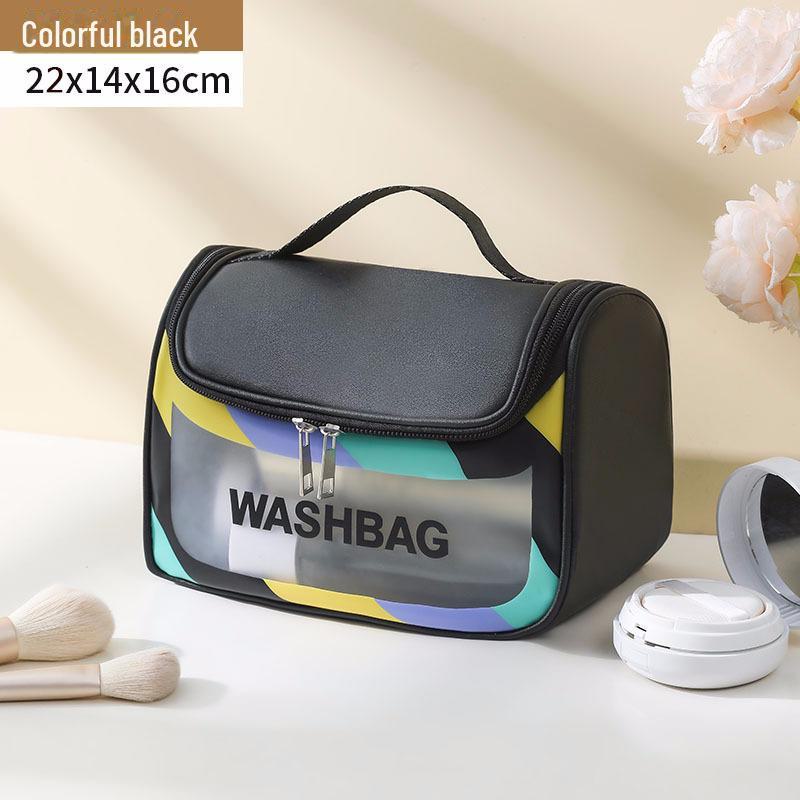 Large Transparent Waterproof PU Cosmetic Toiletry Storage Bag