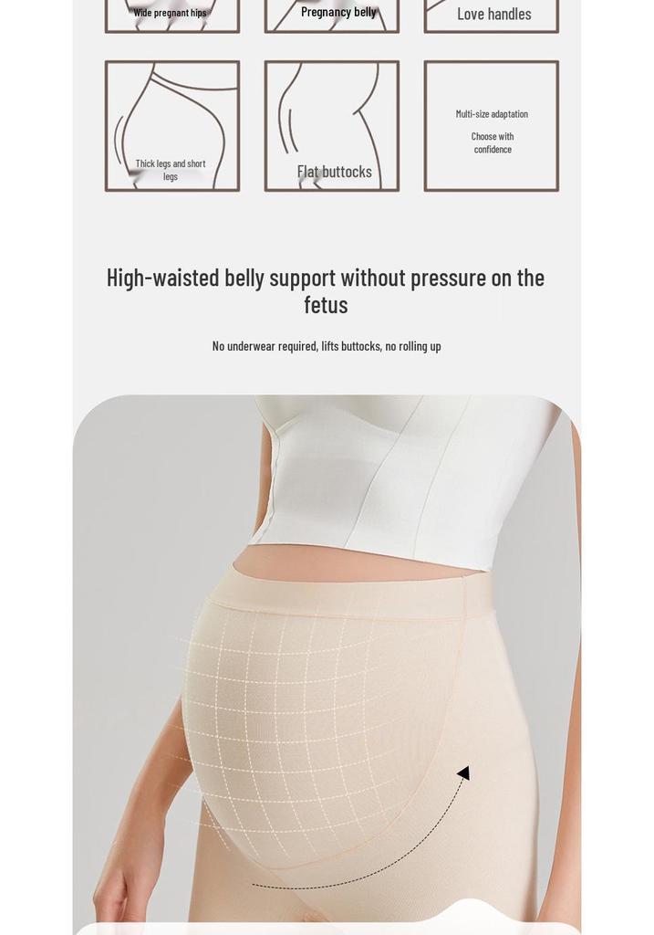Plus Size Maternity Support Shorts: Anti-Exposure, Lightweight Summer Base Layer Pants