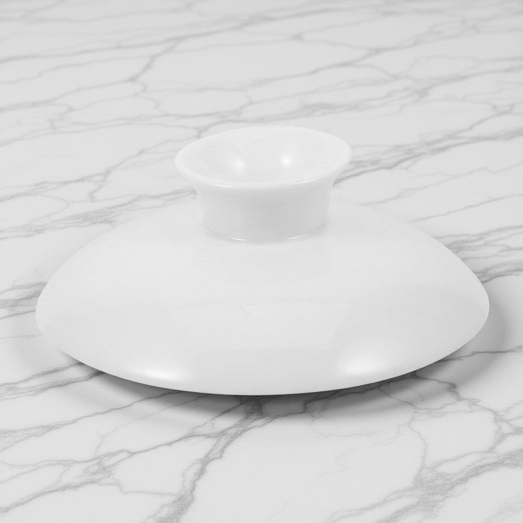 Ceramic Tea Cup Lid White 3 Inch Diameter Simple Elegant Design for Tea Bowls Mugs Coffee Cups Easy Clean Reusable Cup Lid