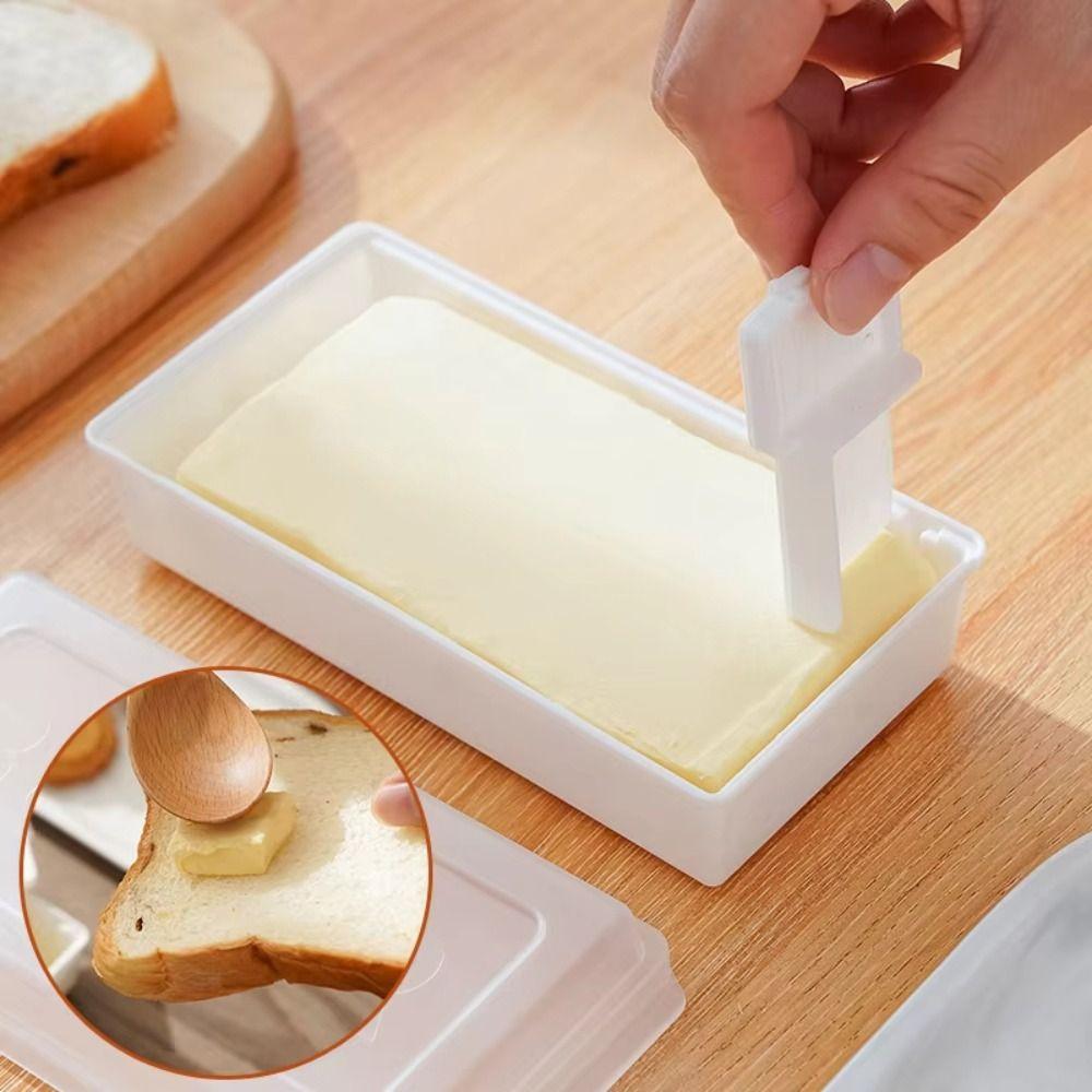 New With Cover Lid Butter Cutter Storage Box With Cutter Convenient Butter Dish Butter Container Refrigerator Storage