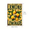 Vintage Metal Tin Sign Lemon Lemonade 8x12 Inch Rustic Iron Wall Art Floral