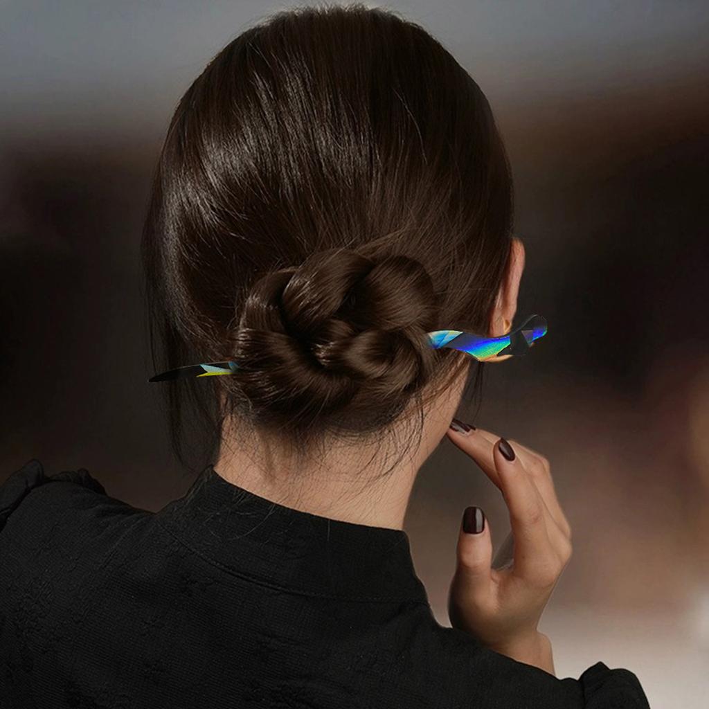 Holographical Hairpin Mold Vintage Hair Stick Silicone Mould Jewelry Making Hair Clip Resin Molds Crystal Epoxy Casting