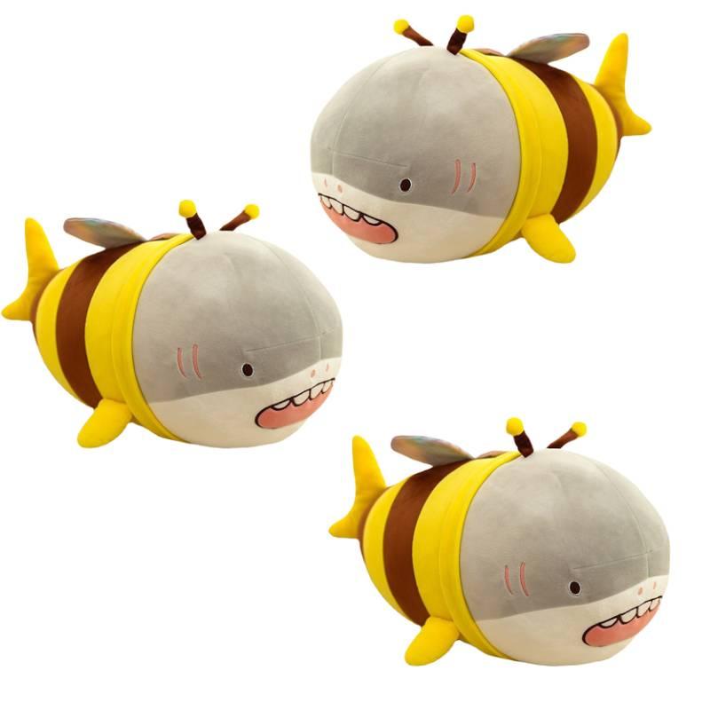 Bee Shark Plush Toy Funny Stuffed Animal Pillow Gift
