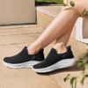 Skechers Slip-Ons Comfortable Versatile Low-Top Casual Shoes Women Sneakers Black White 117619-BLK