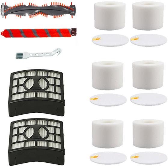 Soft Bristle Brushroll Roller Hepa Foam Filter Replacement Parts Compatible with Shark DuoClean NV800 NV800W NV801 NV801Q NV803 UV810 Vacuum