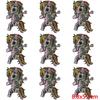 10Pcs/Lot Skull Punk Patches For Clothing Hip Hop Iron On Patches For Clothes Patch Thermoadhesive Embroidery Fusible Patch DIY