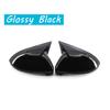 For VW Golf MK6 MK7 7.5 GTI R GTD 2009-2020 Side Mirror Covers 2PCS Carbon Fiber ABS Exterior Styling Tuning Accessories
