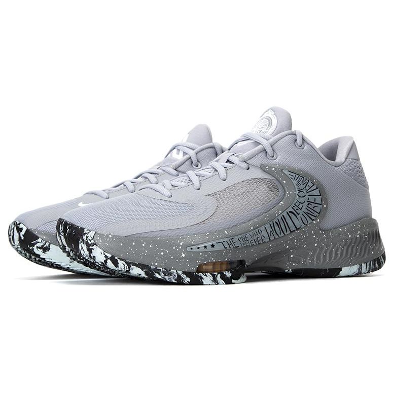 Nike Zoom Freak 4 EP Etched In Stone Men Sneakers Grey Wolf-Grey White DJ6148-004