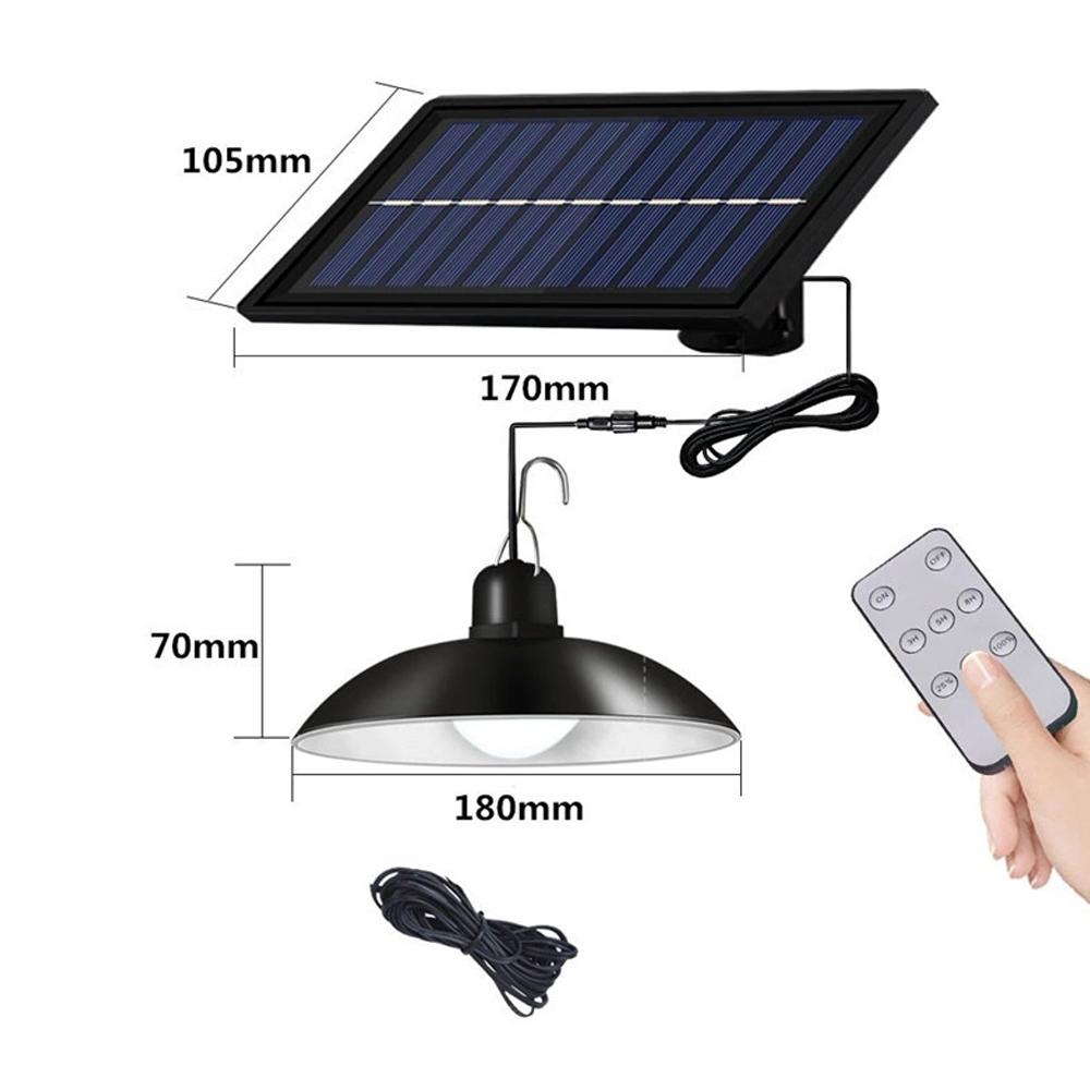 Lumini suspendate solare Candelabru retro LED rezistent la apă cu telecomandă cu 3 niveluri de luminozitate pt