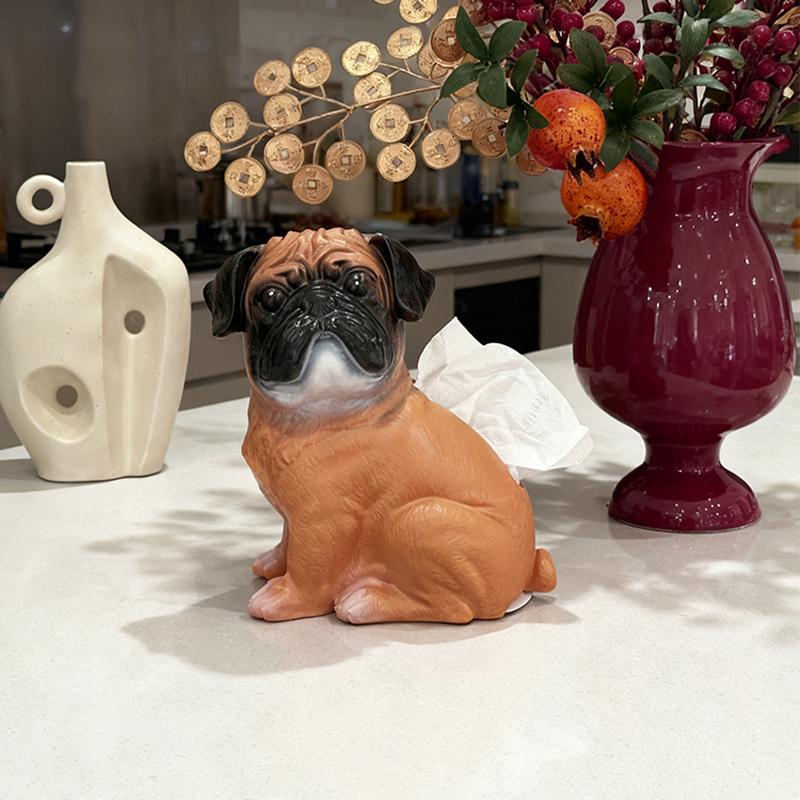 Cute Poodle Tissue Box Home Living Room Decoration Decoration Tissue Box Kitchen and Bathroom Storage Supplies Gift