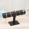 Single Tier Velvet Bracelet Chain Watch T-Bar Rack Jewelry Hard Display Stand