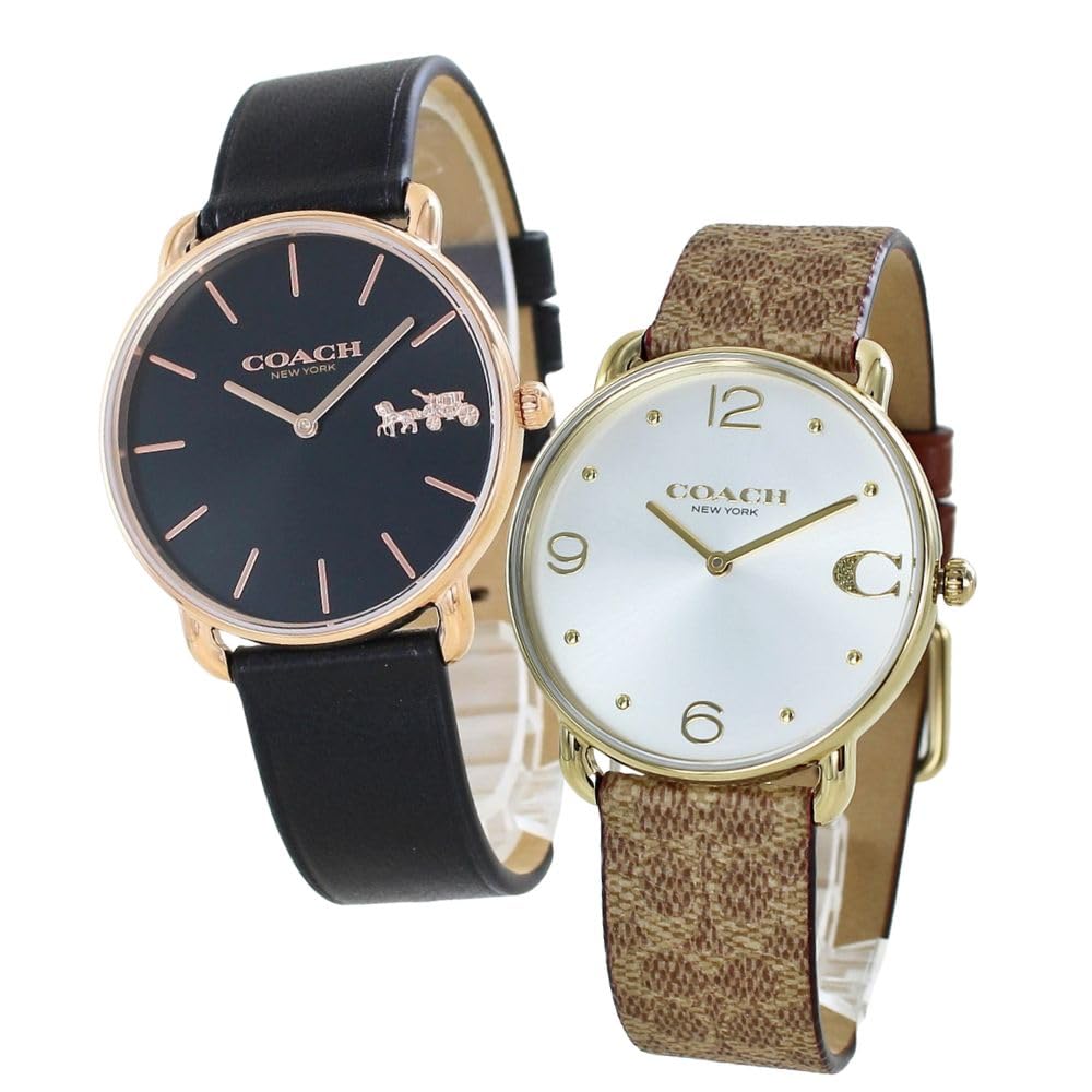 

Watch Pair Watch Storage Box Elliott Same Size Pair Watch Unisex Slim Thin Leather Strap Black Brown 1450438114504205 [Coach] Men s Women s [Item]