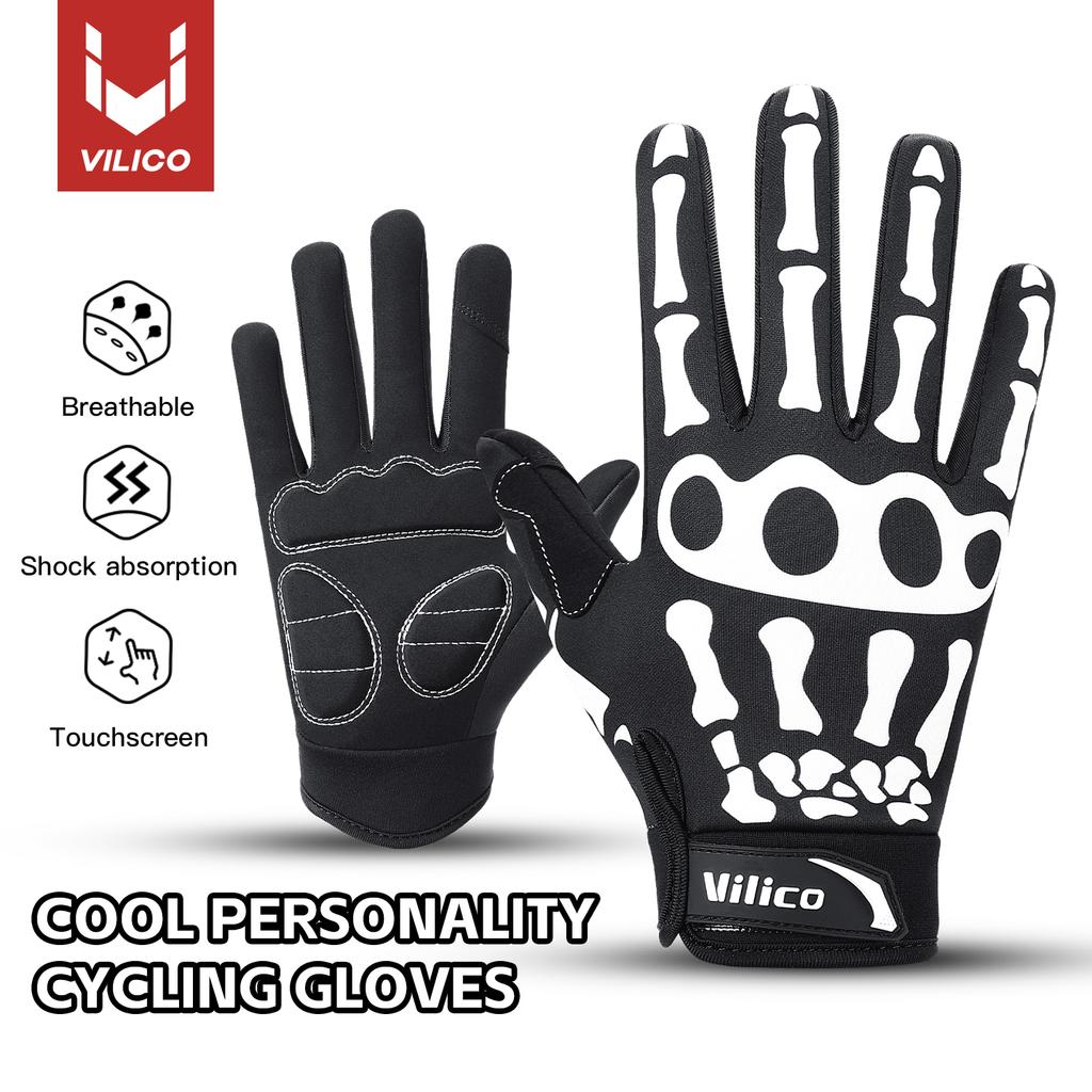 Shock Absorbing Riding Gloves For Road Bikes Anti Slip Wear Resistant All Finger Touch Screen Mountain Bike Gloves Outdoor Sports