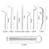 304 Stainless Steel Toothpick Set Dental Floss Metal Teeth Picking Portable Storage Tube Oral Dental