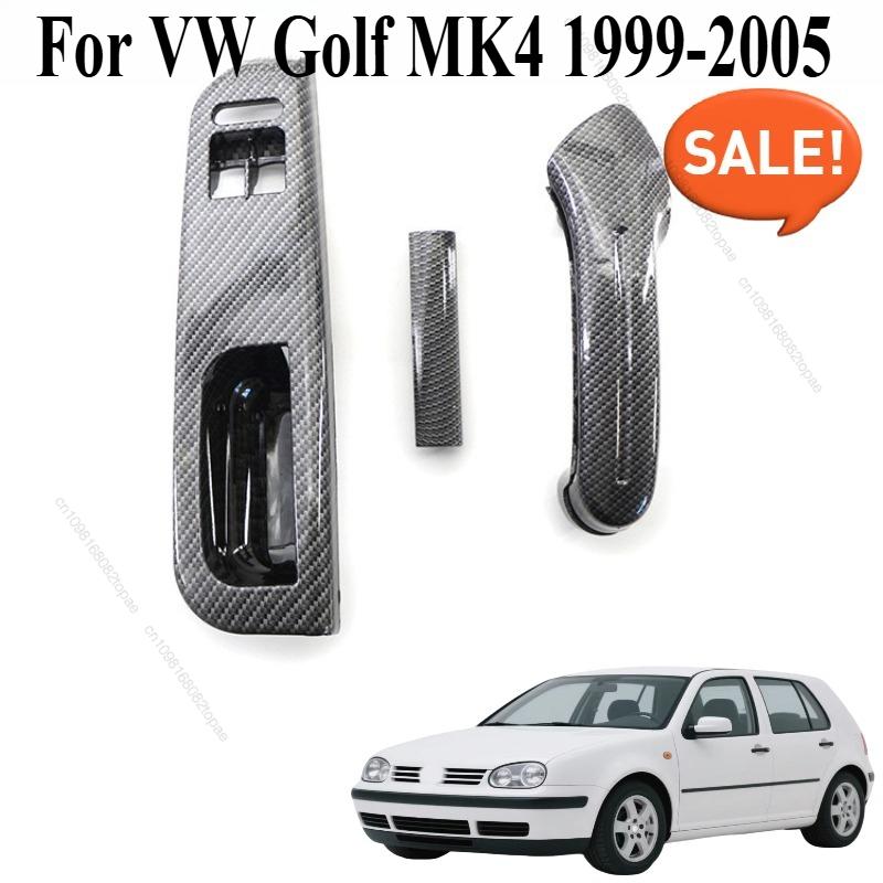 Kohlefaser Fensterheberschalter Bedienfeld Verkleidung Für VW Golf MK4 1999 2000 2001 2002 2003 2004 2005