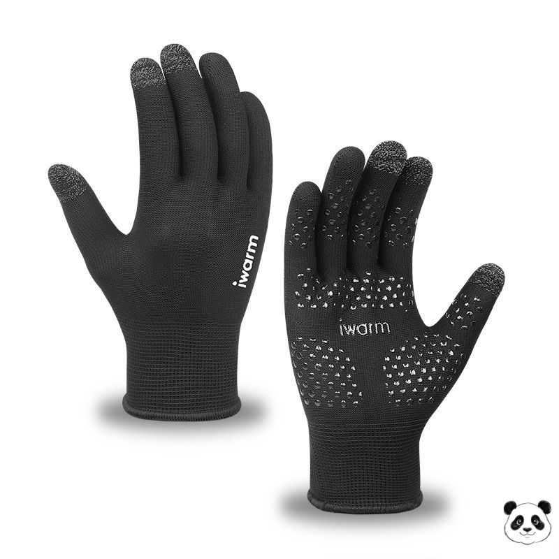 

Winter Gloves for Men and Women Knit - Elastic Cuff Windproof Warm One Size чёрный