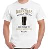 Hello Darkness My Old Friend Beer Alcohol Drunk Tee Top Guiness T-Shirt BBQ