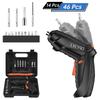 14pcs/46pcs Electric Screwdriver Set USB Rechargeable Mini Electric Drill Tool Set Portable Cordless Screwdriver Home Repair Multitool Kit