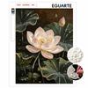 Pearl Lotus Painting Kit. Painting Art Handmade Diy Home Decoration Painting. Elegant Floral Wall Decor. Luxury Pearl Embellishment.