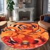 1 Stück NARUTO (3) Runder Teppich mit Aufdruck Stuhl Runder Teppich Geeignet für Schlafzimmer Wohnzimmer Heimdekoration Teppich