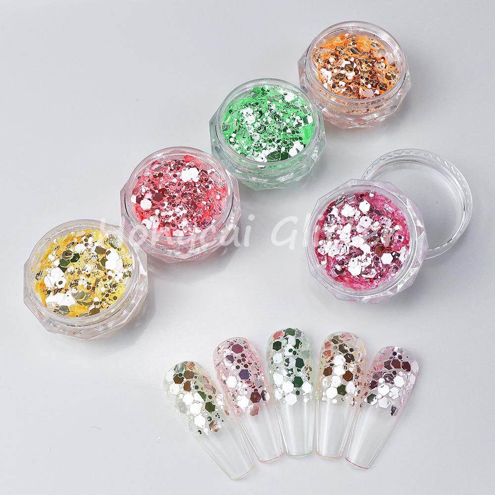 Crystal rainbow Multi-color Chunky Glitter Bulk Mix Nail Art Tumbler Crafts Glitters Christmas Decorations