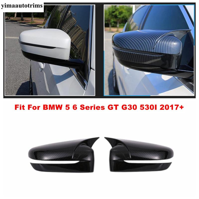 Outer Side Door Rearview Mirror Rear-view Decoration Cover Trims For BMW 5 6 Series GT G30 530I 2017 - Exterior Accessories