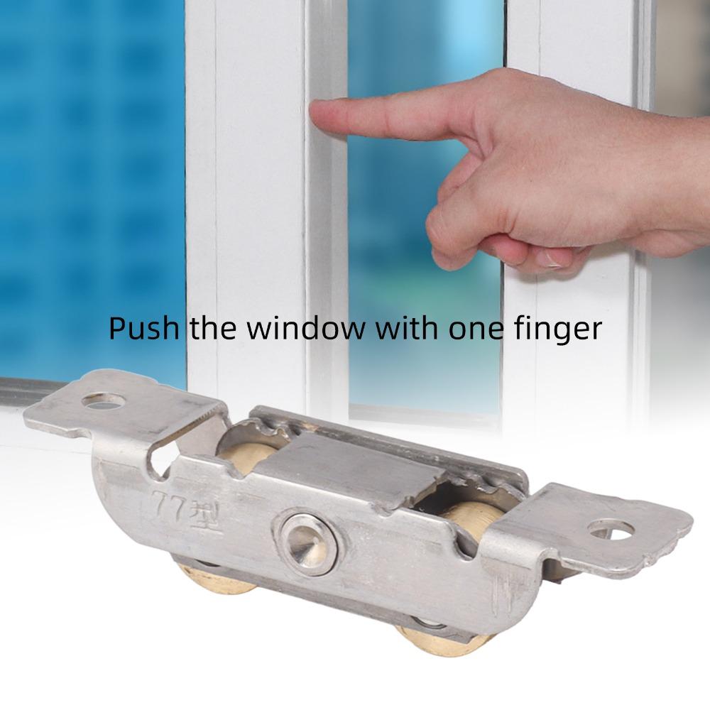 4PCS Heavy Duty Window Rollers Copper Ball Wheels Gliding Door Roller Assembly  Patio Doors