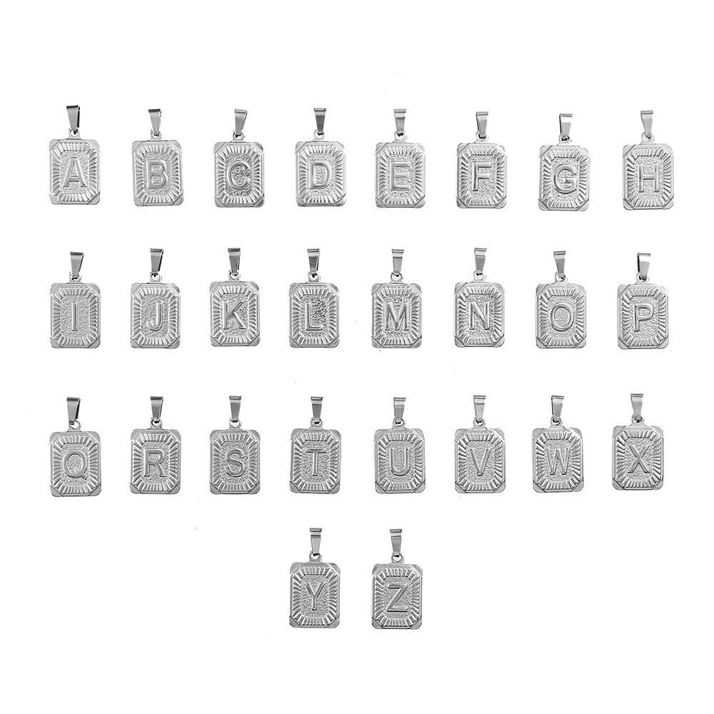 

Мужская подвеска из нержавеющей стали с квадратной буквой из 18-каратного золота, алфавитное ожерелье K