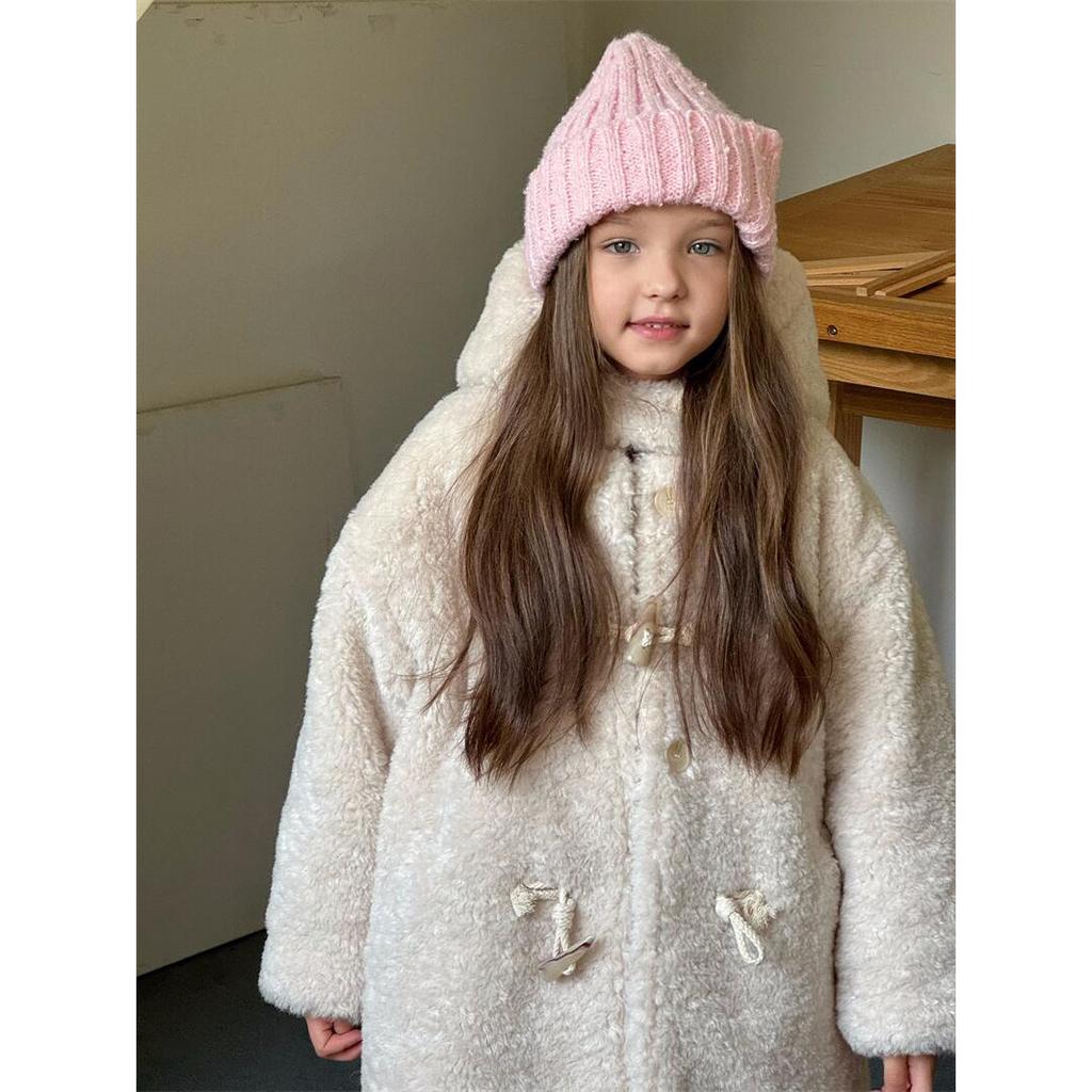 Children Coat Winter Girl's Long Coat Jacket Hooded Outwear