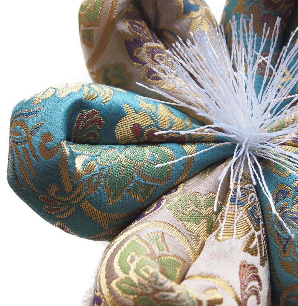 Glockenkissen, blütenförmig, neues Brokat-Arabesken-Design (Größe 1, Durchmesser 9cm, marinegrün)