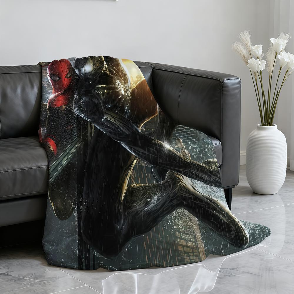Cool V-VENOM And S-Spider-Man Blanket Soft Throw Blanket for Home Bedroom Bed Sofa Picnic Travel Office Rest Cover Blanket Gift