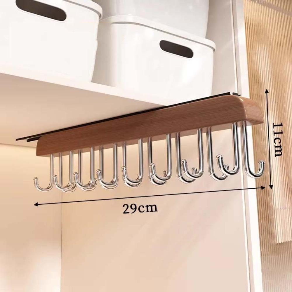 Wood Hat Storage Hanger 16 Hooks Clothes Hanger New Underwear Storage Rack  Home