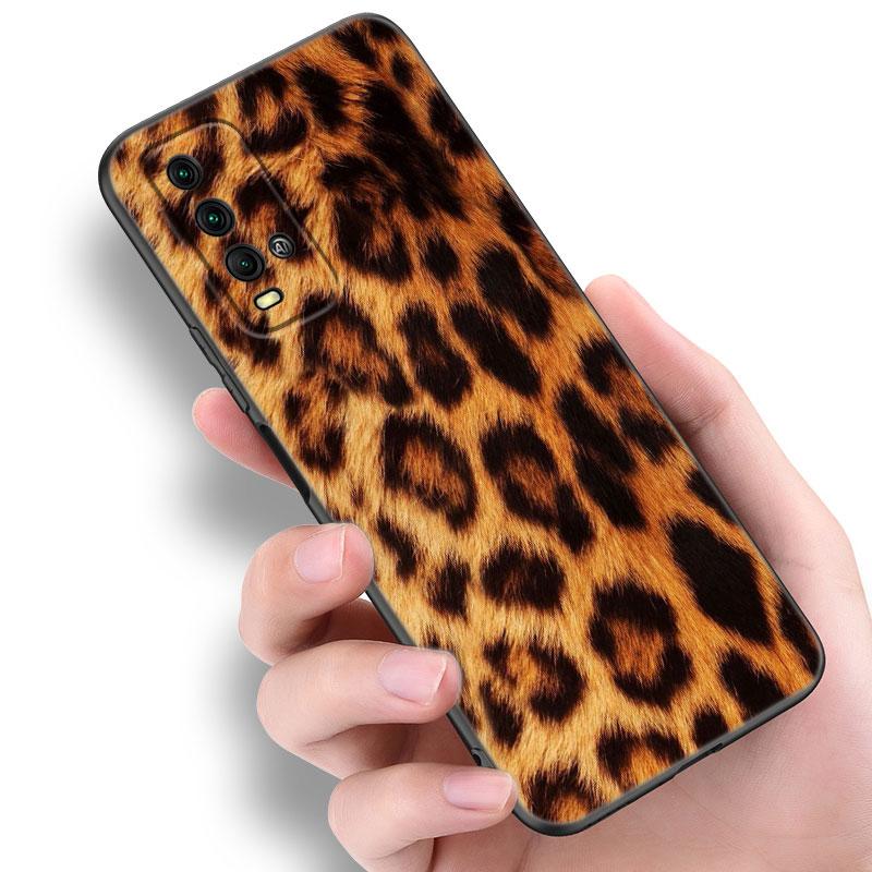 Pouzdro na telefon s leopardím potiskem pro Xiaomi Redmi Note 5 6 9T K20 K40 K50 Pro 7A 8A 9A 9C 9i 10A 10C A1 S2 Měkký TPU Černý kryt