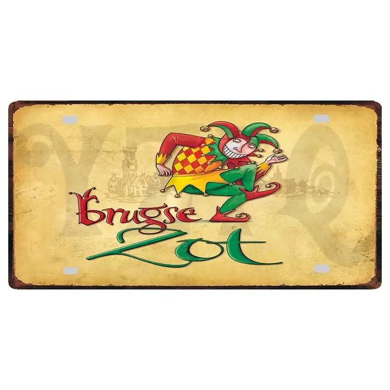 Belgian Beer Metal Sign 6x12 Inch Duvel Corona Jupiler Zot Plate For Wall Home Restaurant Craft Decor 30X15CM DC-1636A