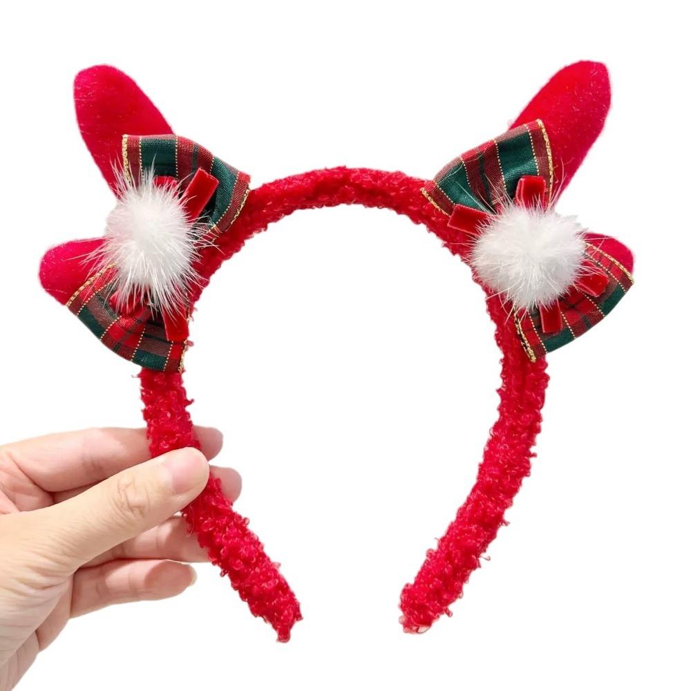 1pc Cute Fashion Christmas Headbands Festive Designs Reindeer Fluffy Perfect Hair Accessories Holiday Parties Xmas Festive Fun