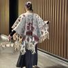 Thick Cashmere Winter Scarf Women Fashion Print Blue Scarves Warm Tassels Shawl Chunky Headscarf Wrap Ladies Elegant Poncho