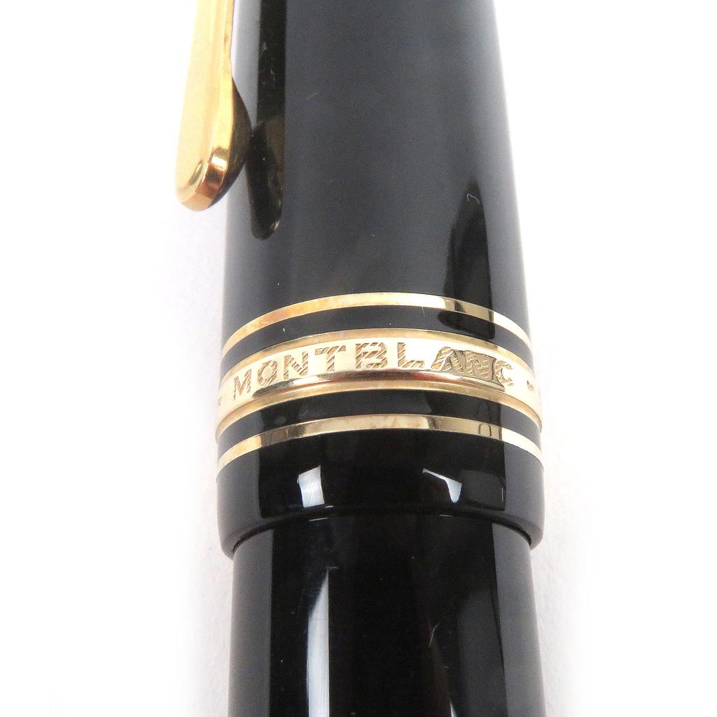 Excellent MONTBLANC fountain pen Meisterstück 149 Cap type Black gold 14C mens Used