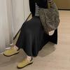 Maxi Skirt High Waist Solid Color Breathable Comfortable Large Hem Design Long Skirt Fashion Accessories