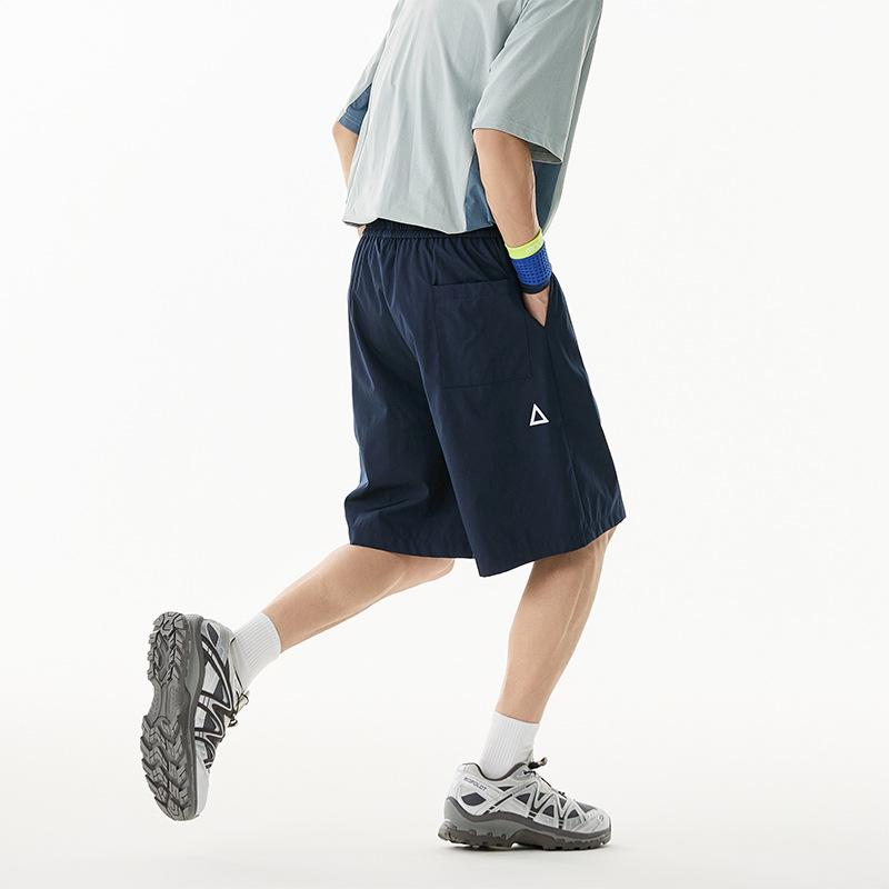 

Outdoor functional quick-drying tooling shorts men s and women s summer tide baggy casual sports couple five-point pants M темно-синий