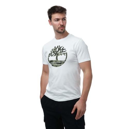 Timberland Mens Camo Logo T-Shirt