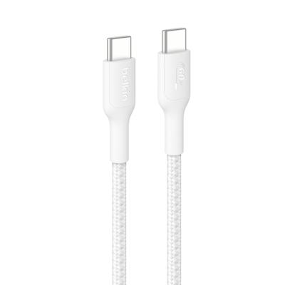 Belkin To Braided Nylon Ultra Fast 60W PD Compatible with iPhone and Other Android 1m Set of 2 USB-C USB-C Cable, Charging, 15/16, iPad, MacBook,