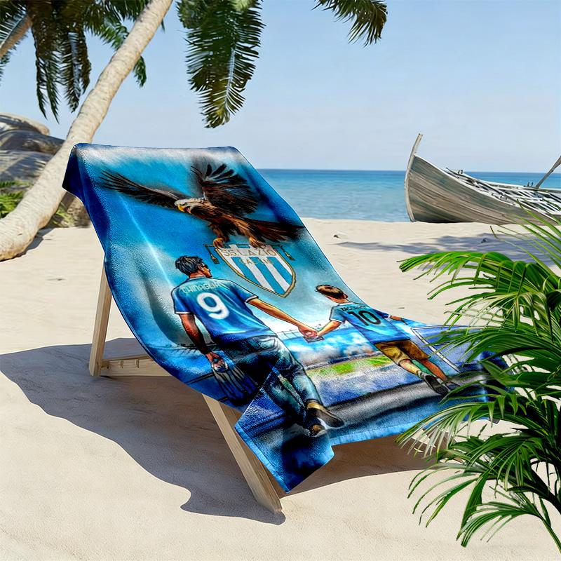 SS Lazio Print Beach Towel, Large Soft Quick Dry Towel for Beach Camping Swimming