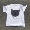 Funny Cat Graphic T Shirt Smoking Cat Streetwear Casual Short Sleeve Tee
