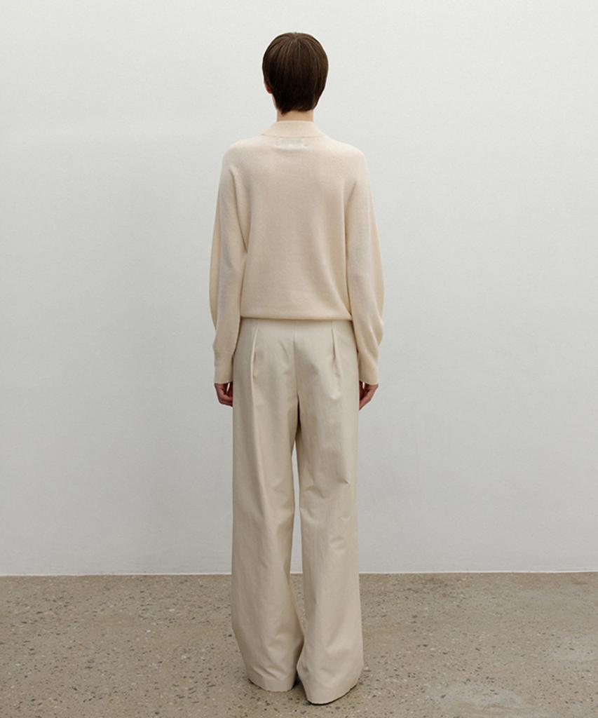 Deolum Cashmere Blend Mockneck Sweater_Ivory
