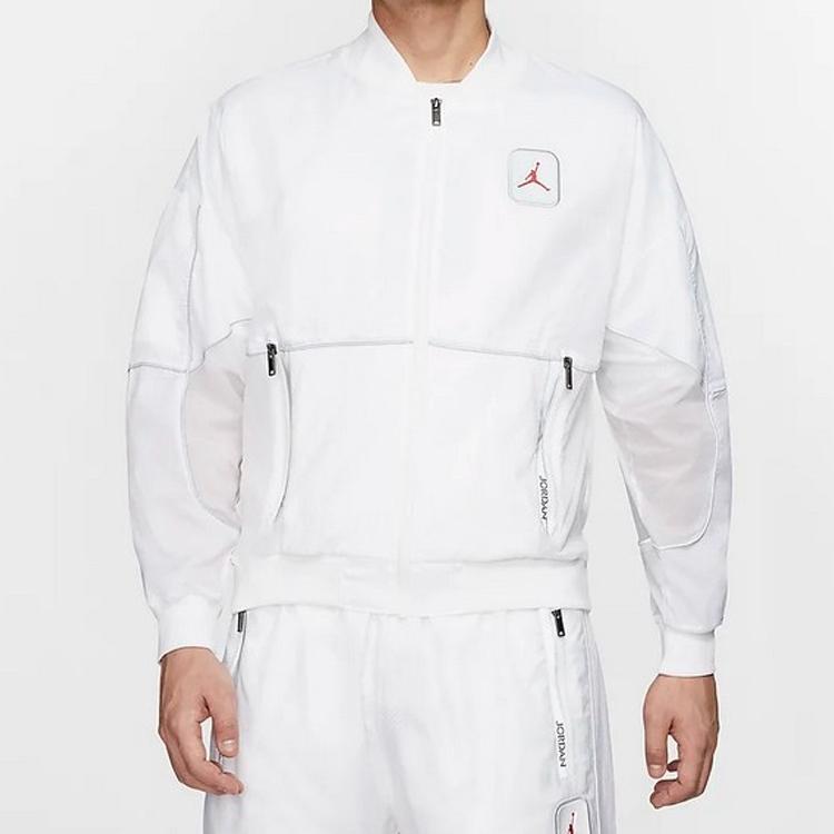 Chaqueta Varsity Air Jordan 5 Legacy de Tafetán y Nailon Transparente para Hombre Chaquetas Blanco CU1667-100