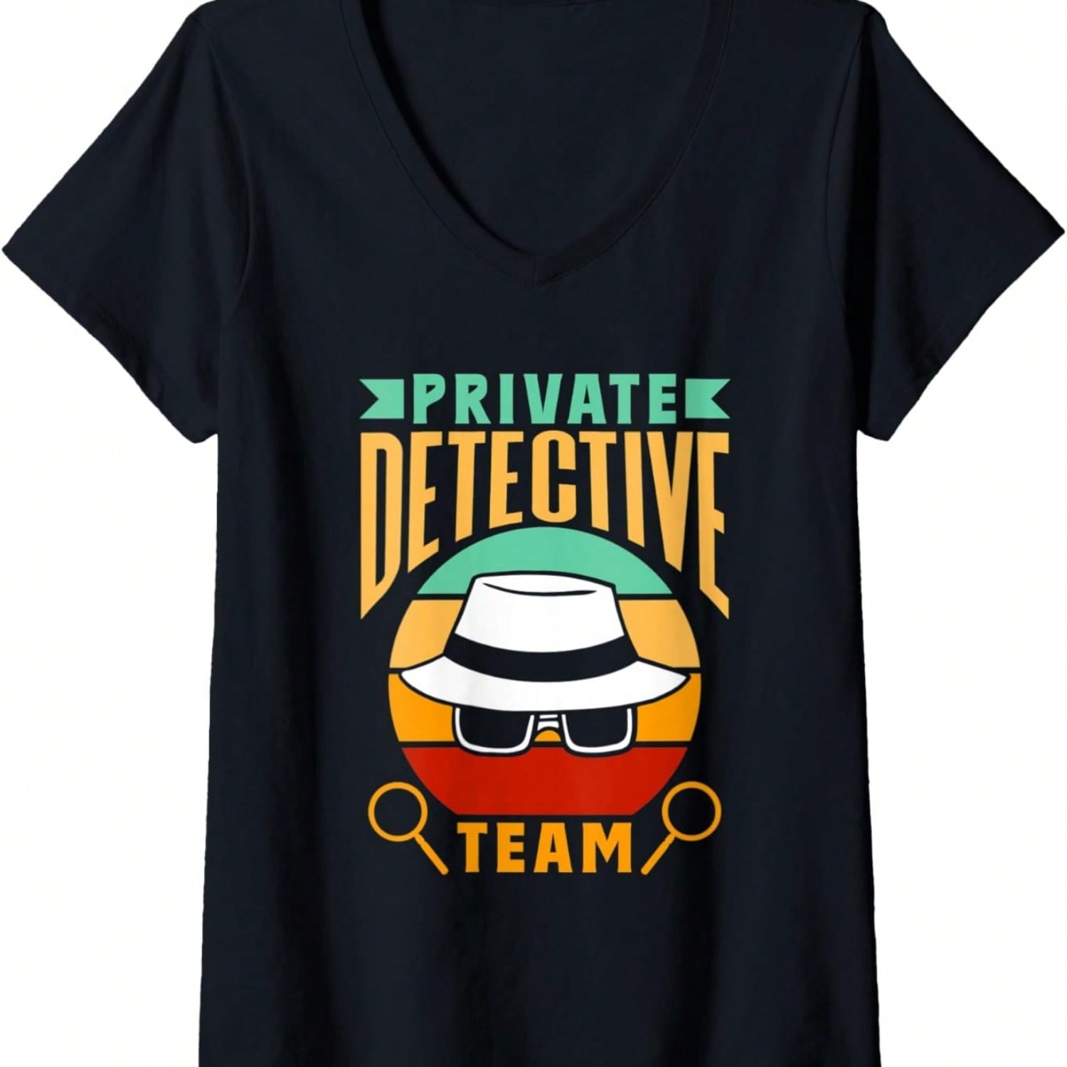 Wounisexs Detective Spy Investigator Private Detective Investigation V-Neck T-Shirt S
